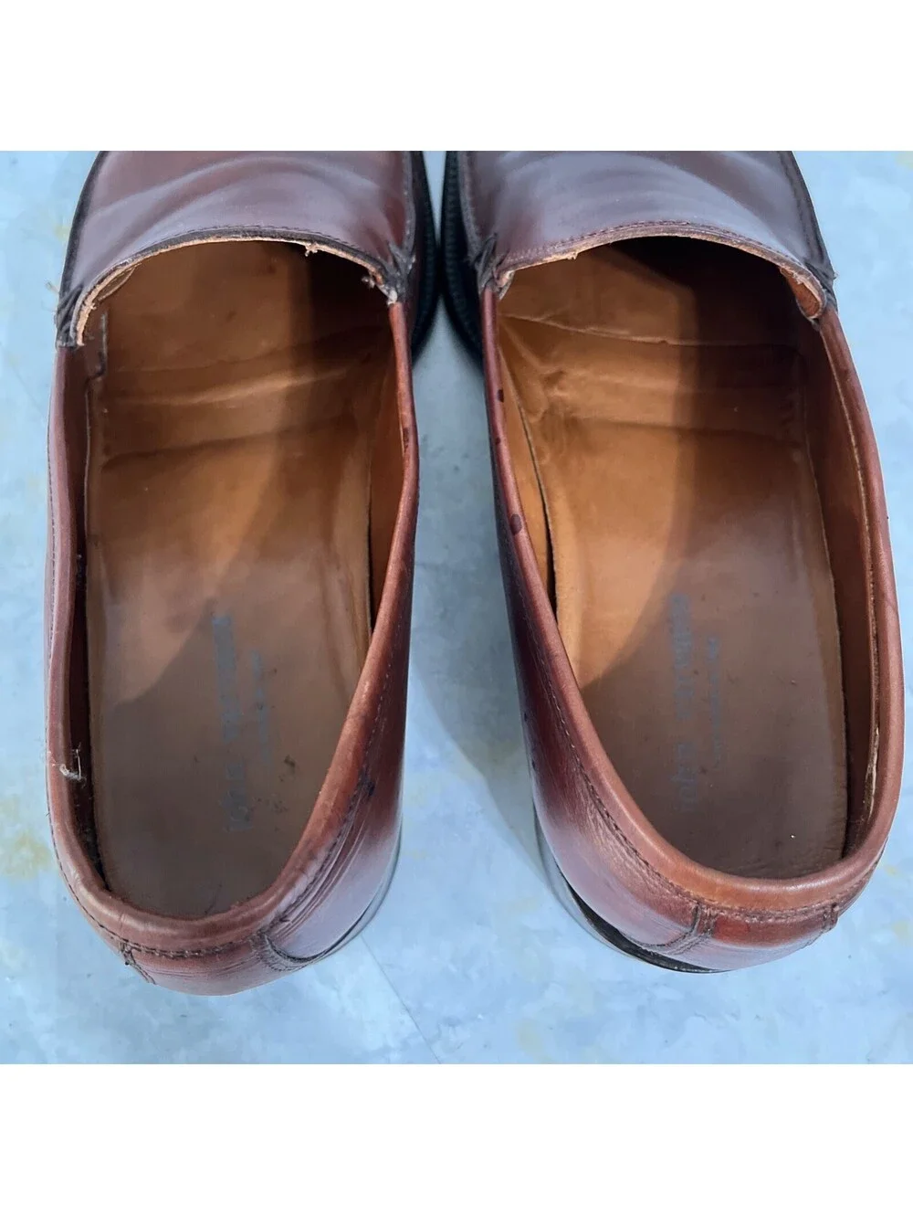 John Varvatos Italy Men's Size 10 Dress Shoes Brown Leather Moc Toe Loafers